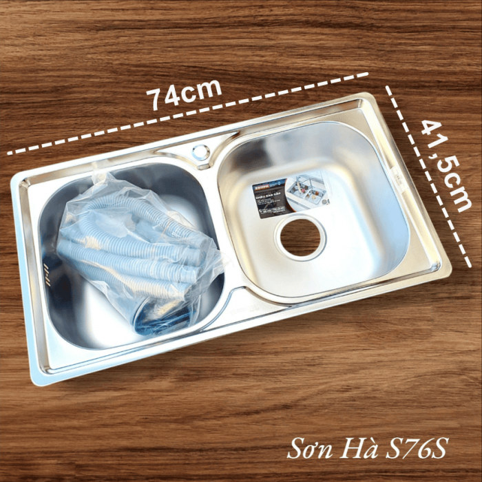 Chậu rửa bát inox Sơn Hà S76S giá rẻ